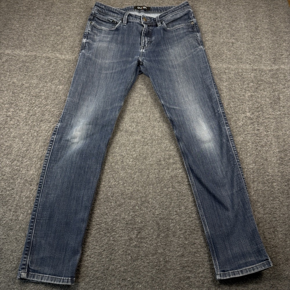 DU/ER L2X Slim Fit Jeans Mens 31x32 Dark Blue Wash Performance Stretch Denim